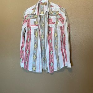 Wrangler pearl snap womens small